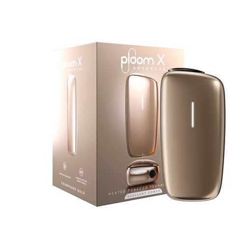 Ploom X Advanced Champagne Gold Heated Tobacco Device.